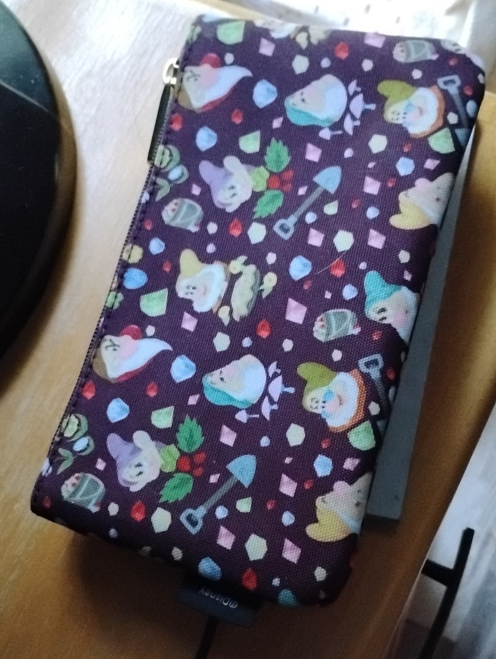 Loungefly Dark Purple Seven Dwarfs Patterned Cosmetic Pouch